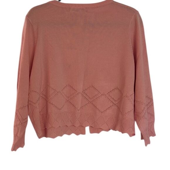 Grace Karin Pink Cropped Cardigan Sweater Size 2XL New with tags - Picture 2 of 9
